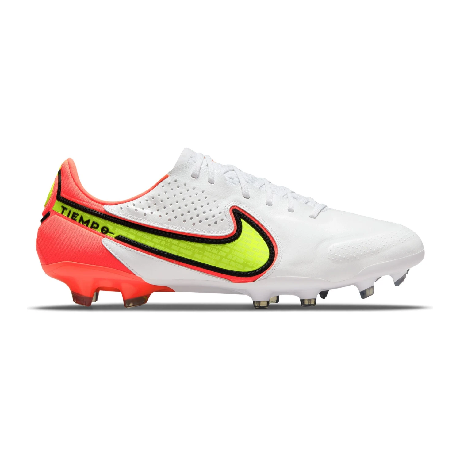 Nike Unisex Tiempo Legend 9 Elite FG Soccer Shoe - White/Volt/Bright Crimson - Regular (D) 1 Nike Unisex Tiempo Legend 9 Elite FG Soccer Shoe - White/Volt/Bright Crimson - Regular (D)