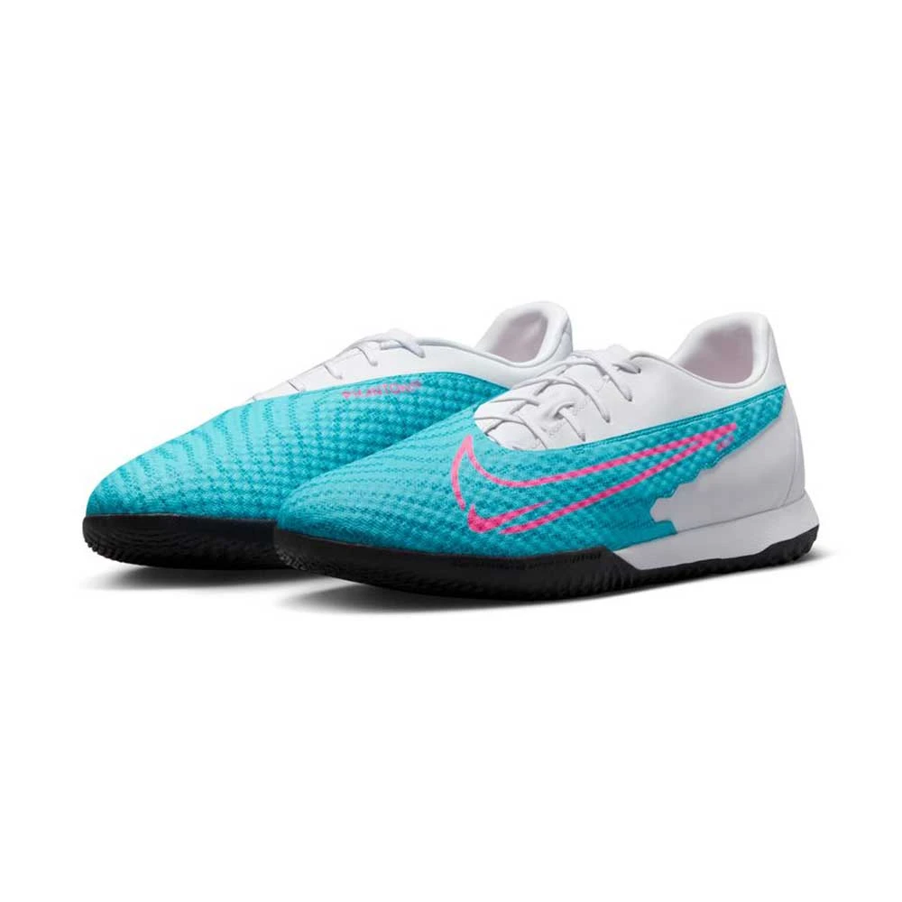 Nike Unisex Phantom GX Academy IC/Court Soccer Shoe - Baltic Blue/Pink Blast/White - Regular (D) 2 Nike Unisex Phantom GX Academy IC/Court Soccer Shoe - Baltic Blue/Pink Blast/White - Regular (D) - Image 2
