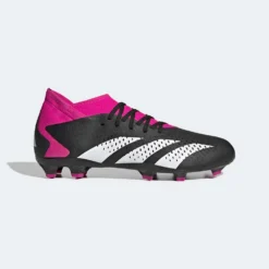 Soccer Shoes Shop 40 ADIDAS Unisex Predator Accuracy .3 FG Soccer Shoe - Core Black/Ftwr White/Team Shock Pink 2 - Regular (D)