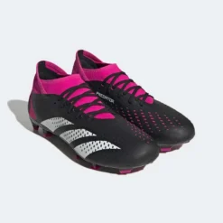ADIDAS Unisex Predator Accuracy .3 FG Soccer Shoe - Core Black/Ftwr White/Team Shock Pink 2 - Regular (D) -Soccer Shoes Shop GW4589 pair