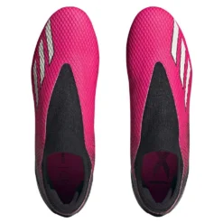 ADIDAS Unisex X Speedportal.3 LL FG Soccer Shoe - Team Shock Pink 2/Zero Metalic/Core Black - Regular (D) -Soccer Shoes Shop GZ5065