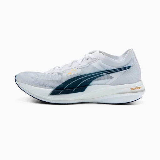 Women's Deviate Nitro Elite Racer X TRACKSMITH - Puma White-Peacoat-Puma Team Gold- Regular (B) 2 Women's Deviate Nitro Elite Racer X TRACKSMITH - Puma White-Peacoat-Puma Team Gold- Regular (B) -Soccer Shoes Shop PUMA x TRACKSMITH Deviate NITRO Elite Racer Women s Running Shoes