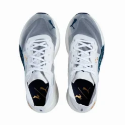 Women's Deviate Nitro Elite Racer X TRACKSMITH - Puma White-Peacoat-Puma Team Gold- Regular (B) -Soccer Shoes Shop PUMA x TRACKSMITH Deviate NITRO Elite Racer Women s Running Shoes 5