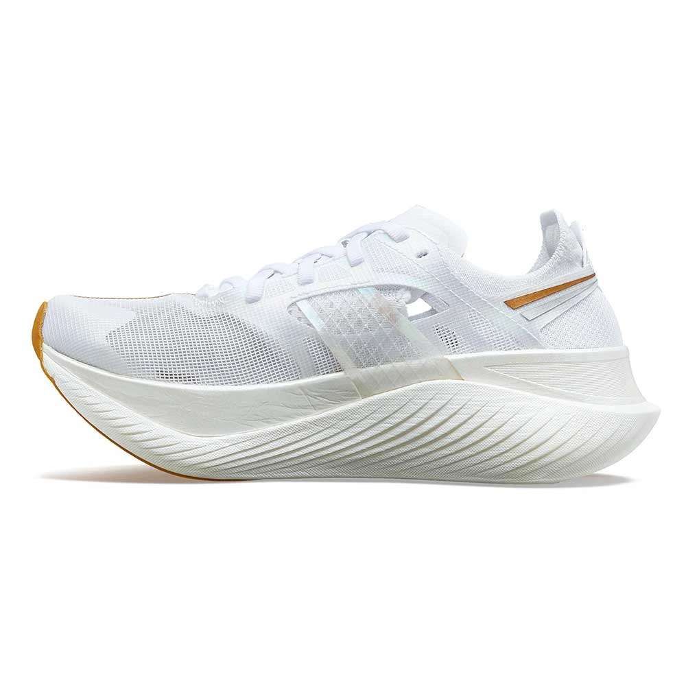 Saucony Women's Endorphin Elite Running Shoe- White/Gold- Regular (B) 3 Saucony Women's Endorphin Elite Running Shoe- White/Gold- Regular (B) - Image 3