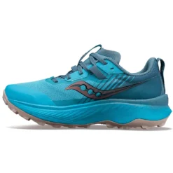 Saucony Women's Endorphin Edge Trail Shoe- Ocean/Loam- Regular (B) -Soccer Shoes Shop S10773 31 2