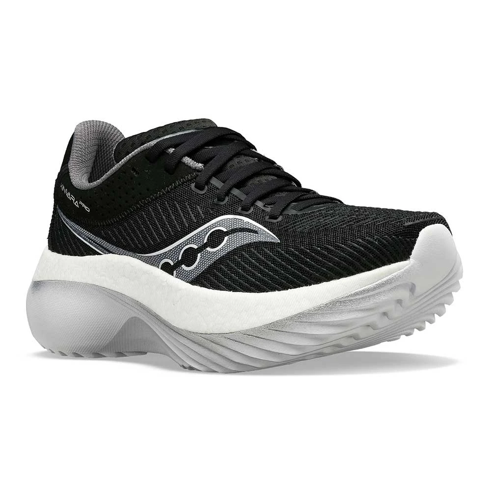Saucony Women's Kinvara Pro Running Shoe - Black/White - Regular (B) 2 Saucony Women's Kinvara Pro Running Shoe - Black/White - Regular (B) - Image 2