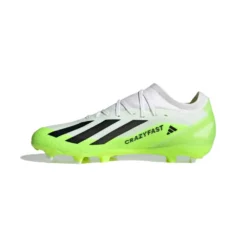 ADIDAS Unisex X Crazyfast .3 FG Cleats- Cloud White / Core Black / Lucid Lemon- Regular (D) -Soccer Shoes Shop X Crazyfast.3 Firm Ground Cleats White HQ4534 06 standard