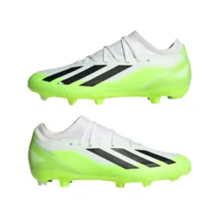 ADIDAS Unisex X Crazyfast .3 FG Cleats- Cloud White / Core Black / Lucid Lemon- Regular (D) -Soccer Shoes Shop X Crazyfast.3 Firm Ground Cleats White HQ4534 09 standard