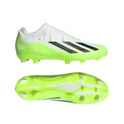 ADIDAS Unisex X Crazyfast .3 FG Cleats- Cloud White / Core Black / Lucid Lemon- Regular (D) -Soccer Shoes Shop X Crazyfast.3 Firm Ground Cleats White HQ4534 22 model