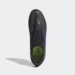 ADIDAS Unisex X Speedflow .3 Laceless FG Soccer Shoe - Black/Sonic Ink/Solar Yellow -Soccer Shoes Shop X Speedflow.3 Laceless Firm Ground Cleats Black FY3273 02 standard hover