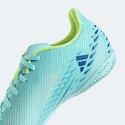 Unisex Adidas X Speedportal .4 IC Soccer Shoe - Clear Aqua/Powder Blue/Solar Yellow- Regular (D) -Soccer Shoes Shop gw8502 d2 ecom